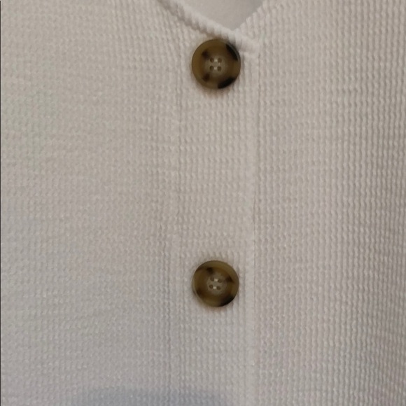 RIBBED WHITE MIDI DRESS - Picture 4 of 6